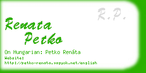 renata petko business card
