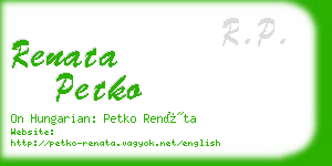 renata petko business card